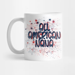 All American Nana USA 4th of July Design Mug